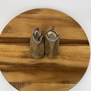 Baby Ugg Tasman Chestnut Shearling Lined Comfort Casual Slippers Size 2/3 C GUC